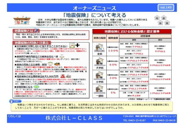 地震保険について考える