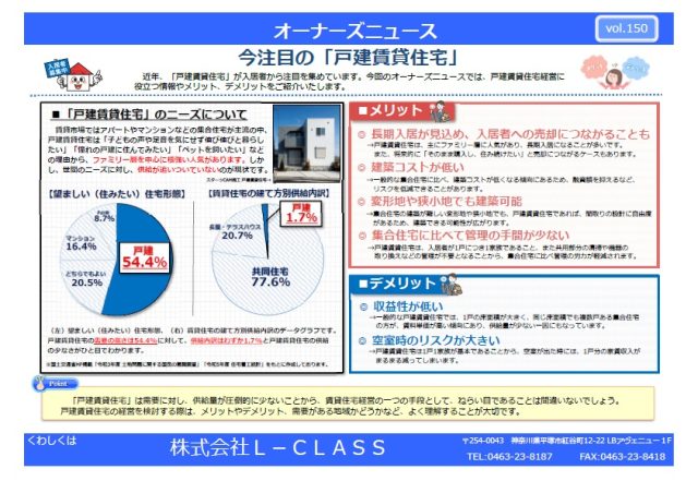 今注目の戸建賃貸住宅